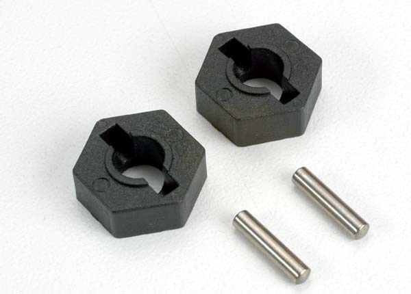 4954 Traxxas 14mm Hex Wheel Hubs (2) w/ Axle Pins (2.5x12mm) (2)