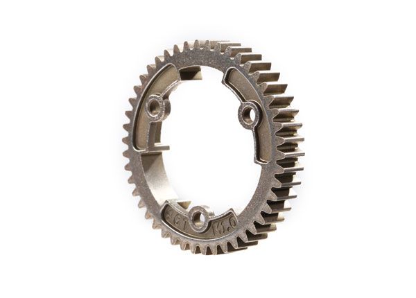 6447R Traxxas Spur gear, 46-tooth, steel (wide-face, 1.0 metric pitch)