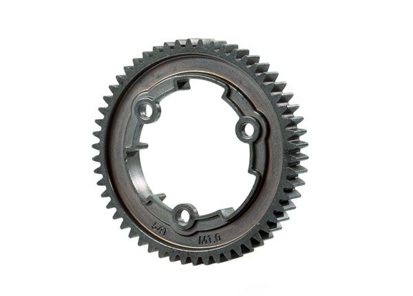 6449R Traxxas Spur gear, 54-tooth, steel (wide-face, 1.0 metric pitch)