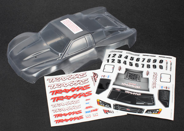 7012R Traxxas Body, 1/16th Slash (Clear, Requires Painting)
