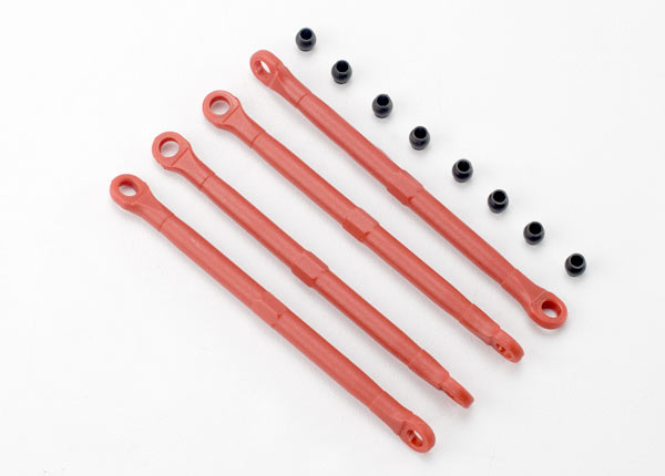7138 Traxxas Toe link, front & rear (molded composite) (red) (4)
