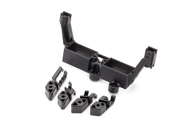 8240X Traxxas Servo mount, 2-speed/ servo mount, T-Lock/ wire clips