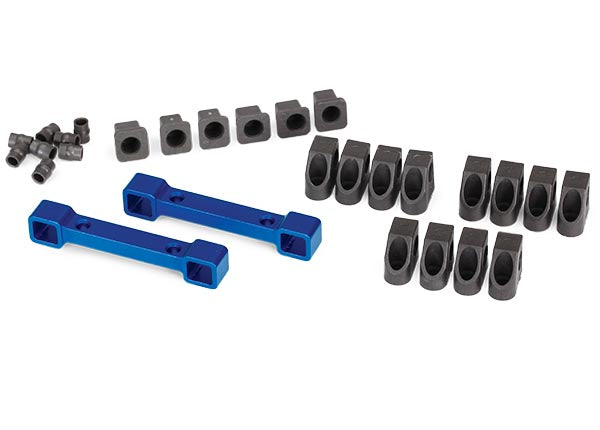 Traxxas Mounts, suspension arms, aluminum (blue-anodized)