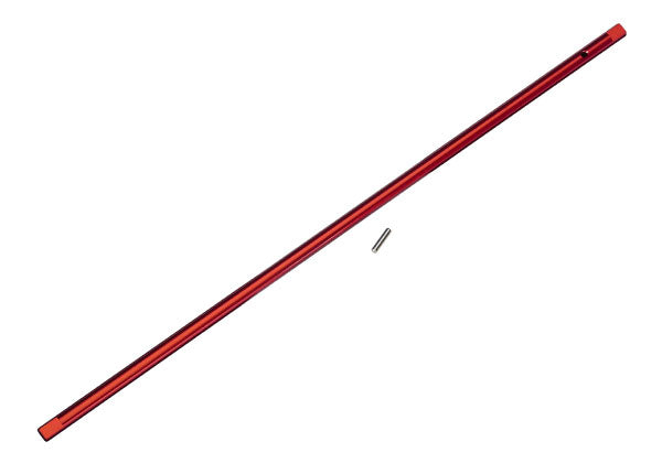 8355R Driveshaft, center, aluminum/ pin Red