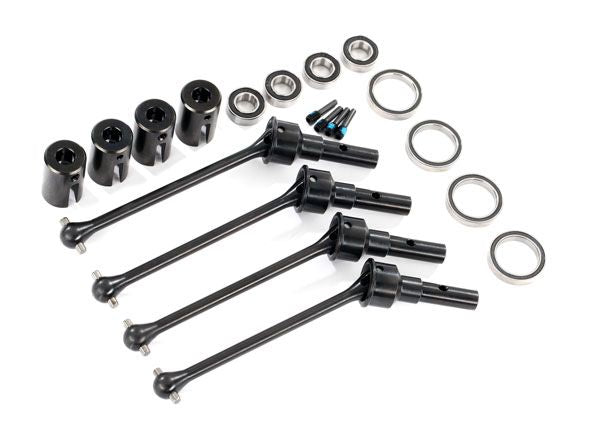 8950X Traxxas Driveshafts, steel constant-velocity (assembled), front