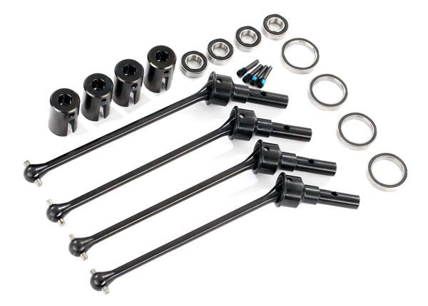 8996X Traxxas Driveshafts, steel constant-velocity (assembled), F/R (WideMAXX)