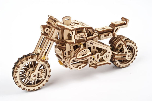 UGears Scrambler UGR-10 with sidecar - 380 pieces