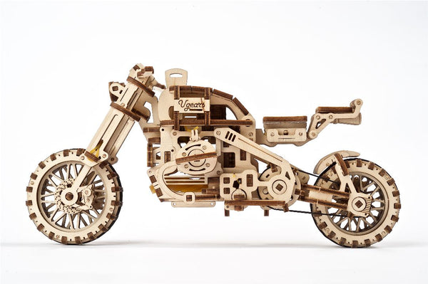 UGears Scrambler UGR-10 with sidecar - 380 pieces