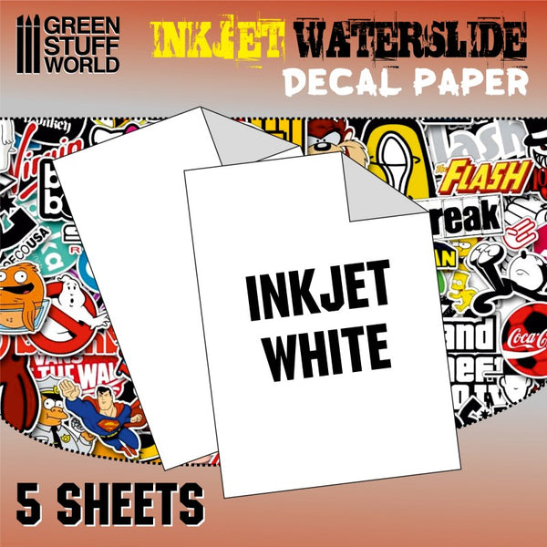 Waterslide Decals - Inkjet White DIY Printer Sheets